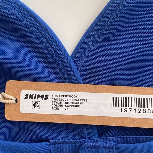 SKIMS NWT  Fits Everybody Crossover Bralette Sapphire Size 2X