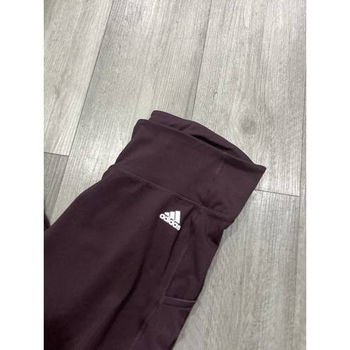 Adidas  Aeroready Womens CROP SIDE POCKETS Activewear Leggings SIZE XL