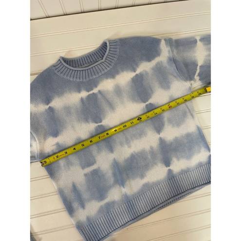 Elizabeth and James  Cotton Blue Tie Dye Crew Neck Pullover Sweater Size XS - S