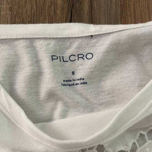 Pilcro Anthropologie White Eyelet Tee