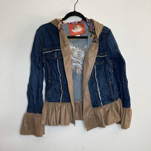 Fiorucci Rare  denim suede Y2k jacket