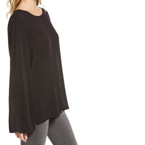 Treasure & Bond Treasure Bond Blouse Medium Soft Black Bell Long Sleeve Business Casual Top NWT