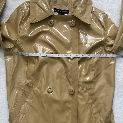 New York & Co. PVC Double Breasted Raincoat. Size Small Preloved New Cond…