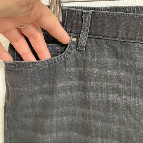 J.Jill  Pure Denim Womens Jeans Washed Black Relaxed Ankle Pull On Size Medium P