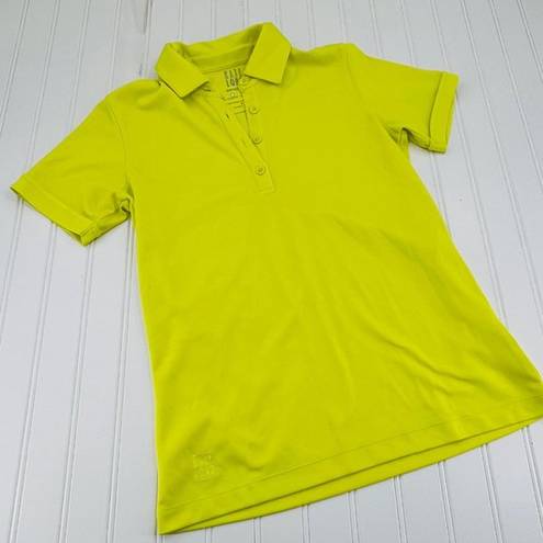 Polo Kate Lord Performance Short Sleeve Golf  Shirt Size Small Yellow Pullover