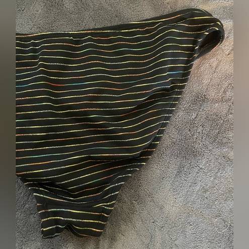 Body Glove  Size XL Black with Multi Color Glitter Stripe