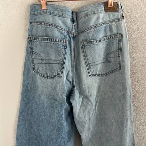 American Eagle Skater Jeans Distressed Denim Skate Wide Leg 8