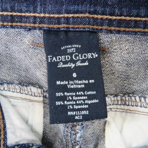 Faded Glory 1990s Vintage Jeans  Flared Leg Cargo Jeans Waist 29" Dark Wash Retro