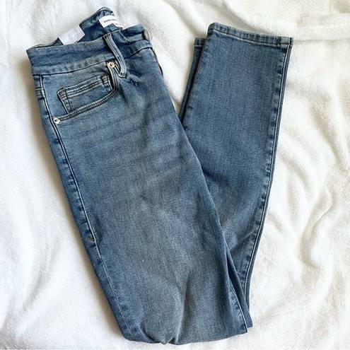 Good American  Good Legs Distressed Ankle Crop Skinny Jeans