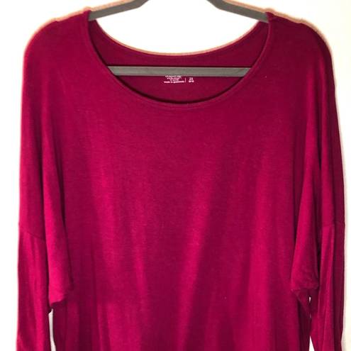 Coldwater Creek  Top Raspberry 3/4 Sleeve Jersey Tee Sz 2X GUC