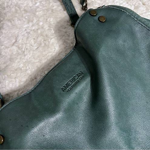 Krass&co American Leather  Handbag Shoulder Bag Purse Hobo  Green