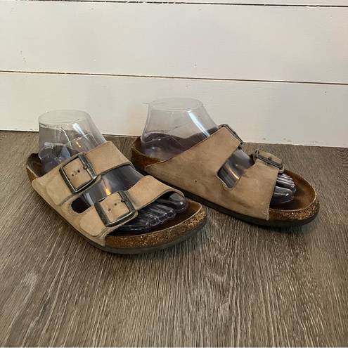 Birkenstock  Arizona Tan Leather Slip On Adjustable Sandals Women’s Size 40