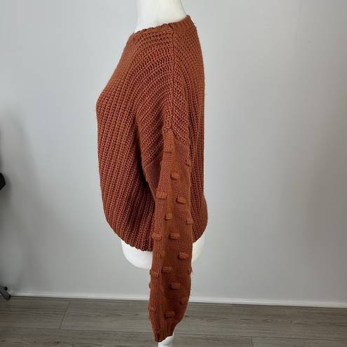 The Moon  & Madison Orange Knit Pullover Sweater Size M