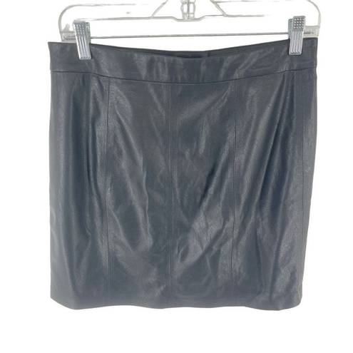 n:philanthropy  Women's Vegan Leather Skirt Mini Zip Closure Straight Black Large