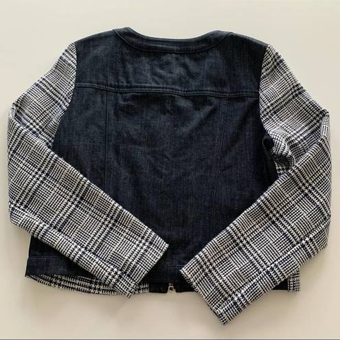 BCBGeneration  | Plaid & Denim Zip Up Jacket 10