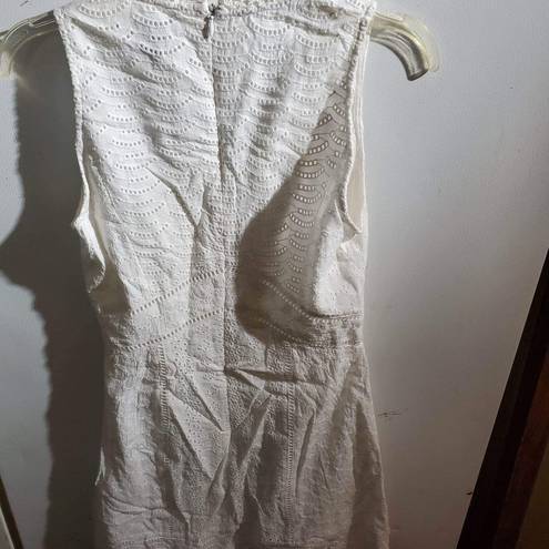 French Connection  white sleeveless eyelet dress size 4, new with tag Bust 32