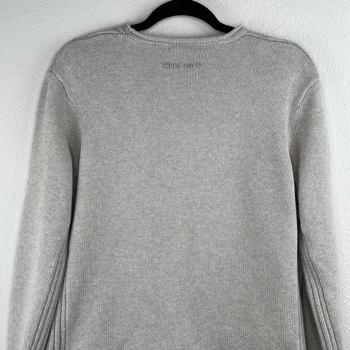 DKNY  Light Gray Rounded Crew Neck Heavy Sweater Oversized Large