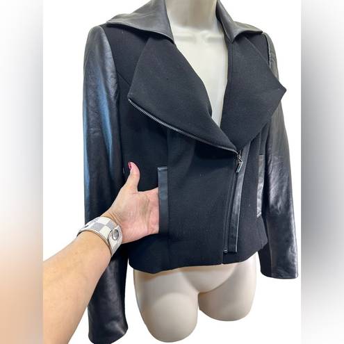 Etcetera  JACKET BLAZER COAT BLACK CROPPED LEATHER