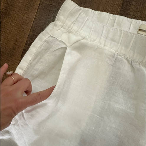 Cynthia Rowley  White Linen Wide Leg Pants Size Large