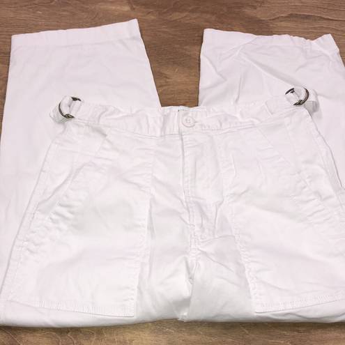 Pistola  size 27 white wide leg cotton crop pants