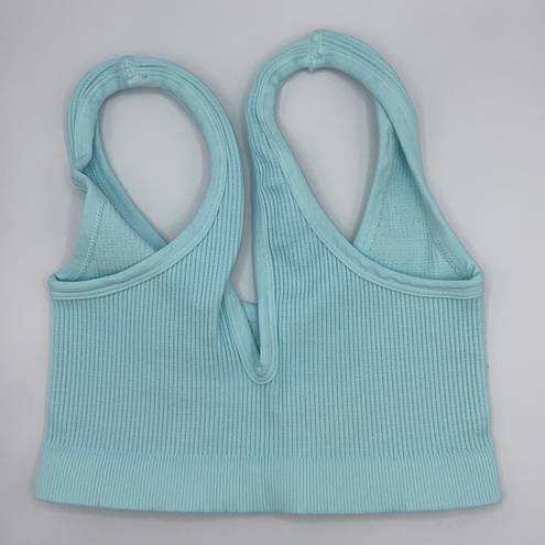 Free People NEW Set!  Movement XS/S Happiness Runs Scoop Neck Sport Bra Aqua Blue