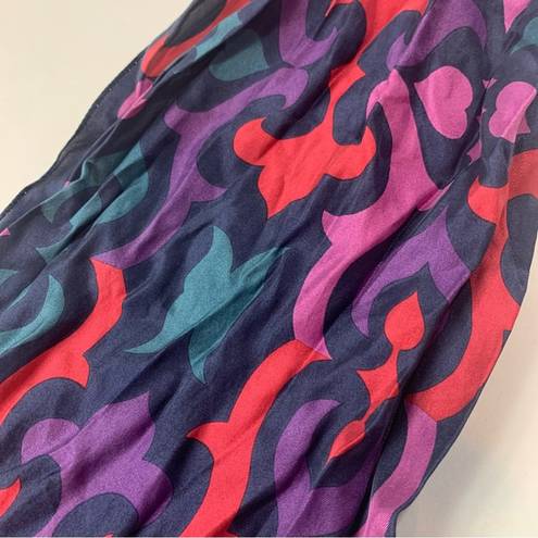 Oscar de la Renta  Silk Scarf - Abstract & Heart Print