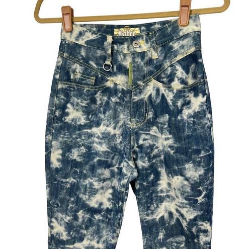 Dolls Kill  BADEE High Waisted Ribcage Contrasted Color FlareDenim Pants