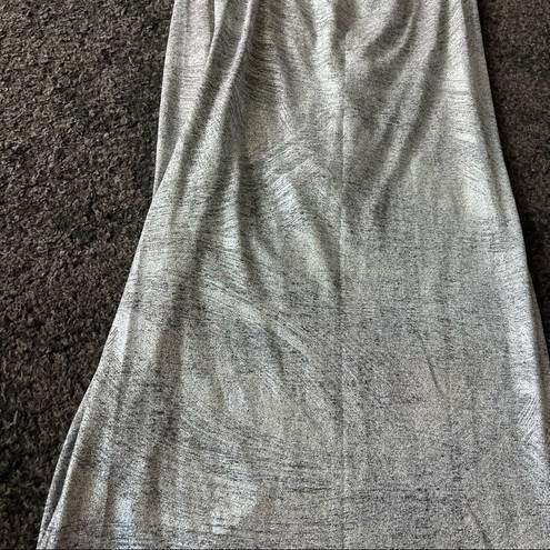 Connected Apparel Cowl Neck Metallic gown