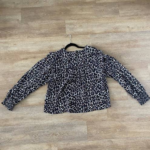 Rebecca Minkoff  cheetah print blouse size large