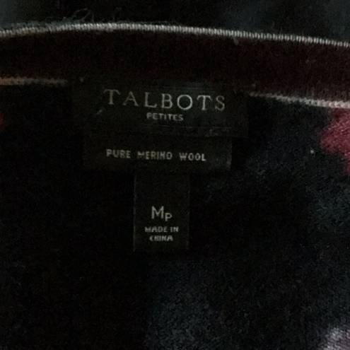 Talbots  | pure merino wool | MP FLORAL BUTTON DOWN SWEATER