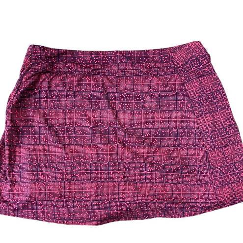 L.L.Bean  Skort Pink and Blue Size Medium Regular