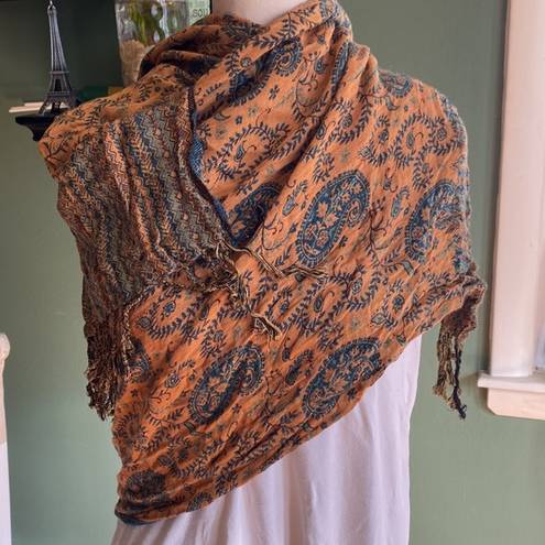 Women fringed scarf wrap