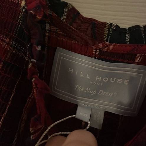 Hill House New  louisa nap dress red tartan cotton