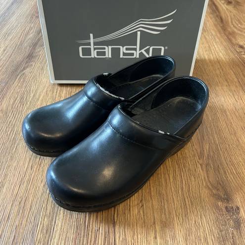 Dansko Black Platform Clogs Mules Slip On Shoes