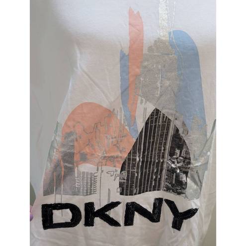 DKNY  Womens Sport City Skyline Graphic T-Shirt Size L New