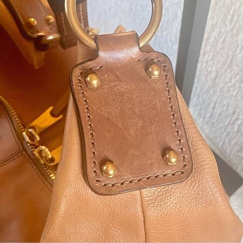 CELINE  Leather Round Hobo Shoulder Bag