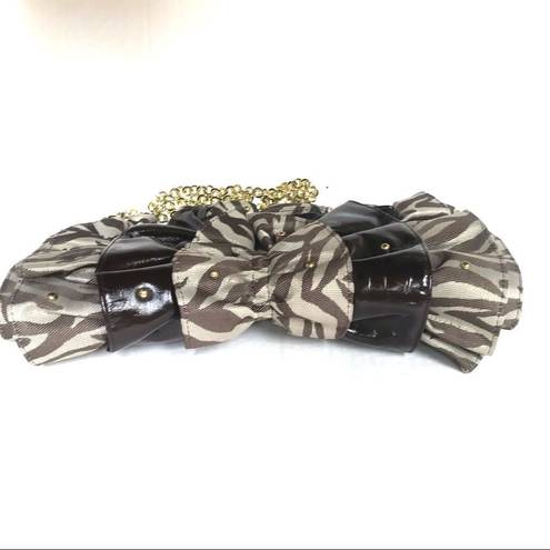 Rampage Vintage Y2K  zebra striped clutch chain strap detail purse