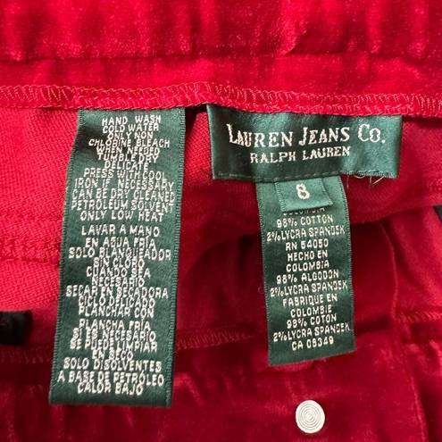 Krass&co Lauren Jeans  Ralph Lauren Red Velvet Flared Bootcut Vintage Y2K Jeans Size 8