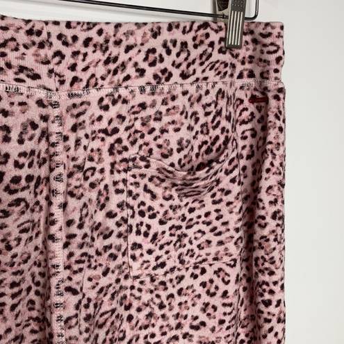 n: philanthropy pink leopard print jogger set size medium