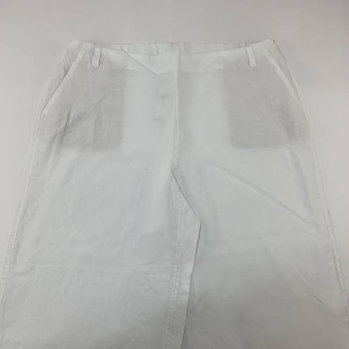 J.Jill TALL  White Linen Wide Leg Split Hem Lounge Pant XLT New