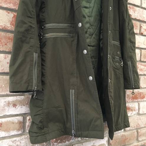 Sugar Lips Green Utility Parka Jacket