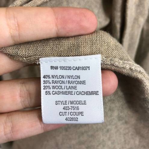 Joie  tan wool cashmere waterfall cardigan sweater