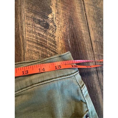 Pistola  cut off green denim jean shorts size 32