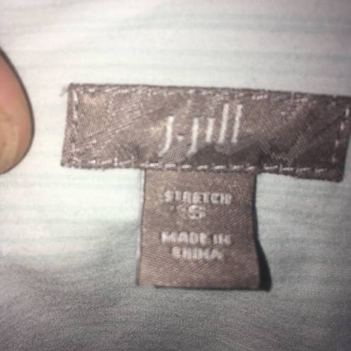 J.Jill  striped button down stretch blouse