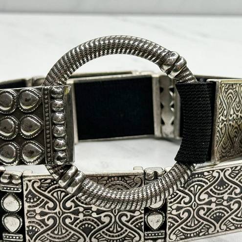 Chico's  Vintage Studded Silver Tone Stretch Belt Size Small S Medium M Womens