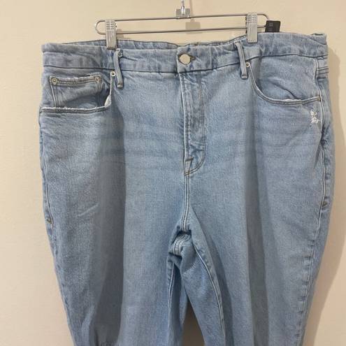 Good American  x Zara Jeans Womens Plus Sz 18 Classis Slim Ripped High Rise Denim