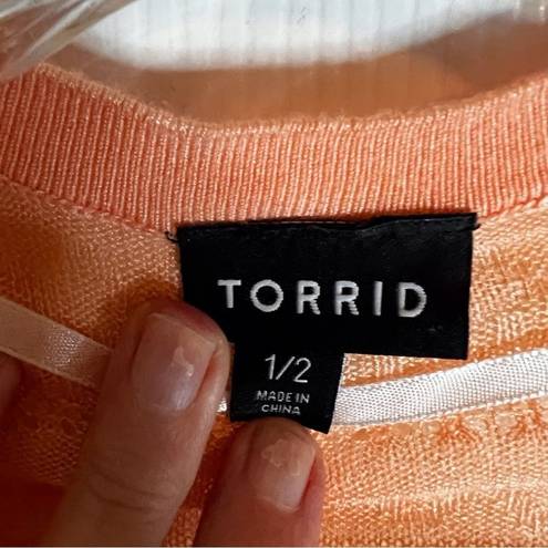 Torrid  Size 1/2 Short Sleeve Rayon Cardigan.  Brand New.