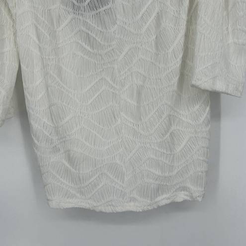 Pretty Little Thing NEW  White Off The Shoulder Bodycon Dress Long Sleeve Sz 8