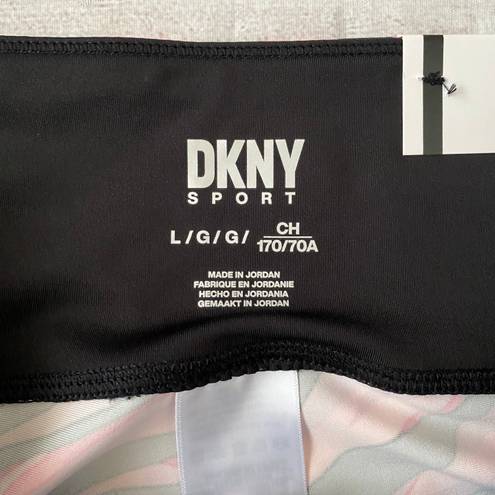 DKNY NWT women L high waist pull on compression leggings multicolor