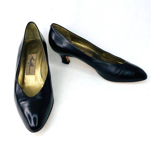 Dahlia Vintage Amalfi Pumps  Black 6.5 Leather Italy